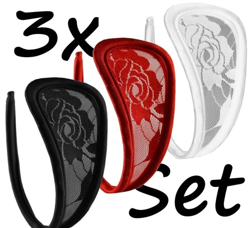 3er set spitze - set, c-string